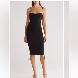 Good American Black Strapless Dress